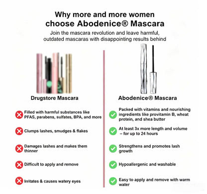 Abodenice® Waterproof Fibre Mascara💧  – Volume & Length without Clumping for Dramatic Moments