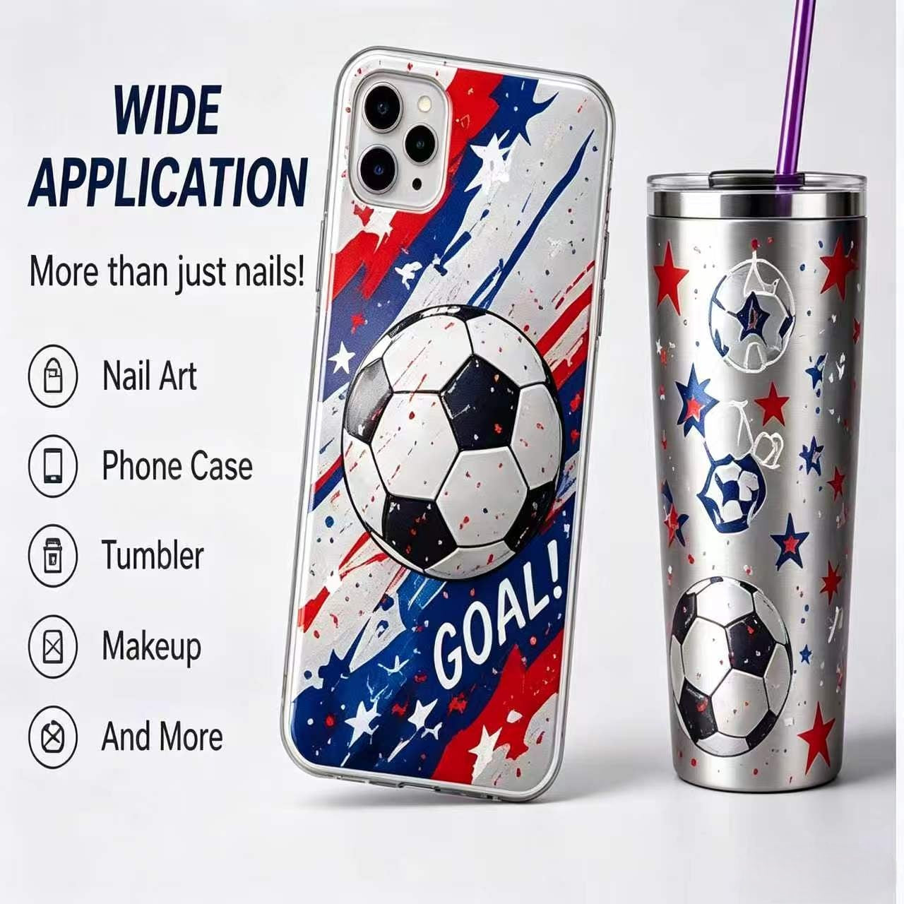 Game Day Fan Nail Art Kit – 12 Vibrant Colors for Stunning Team-Inspired Nails