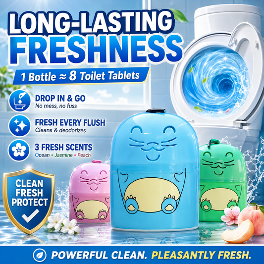 🚽 1 Bottle. 90 Days. No More Constant Toilet Tablets!