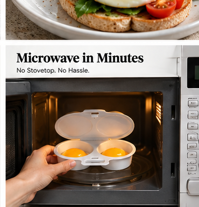 🔥Microwave Egg Cooker – Perfect Eggs in Minutes, No Pan Needed