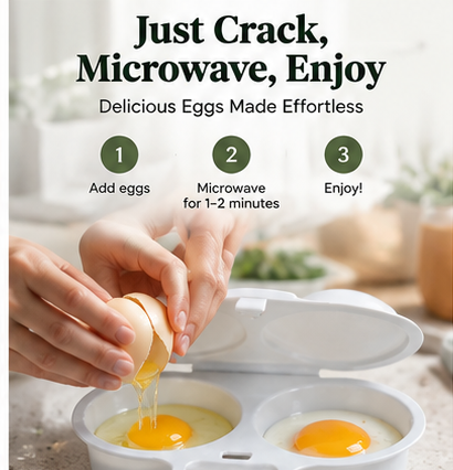 🔥Microwave Egg Cooker – Perfect Eggs in Minutes, No Pan Needed