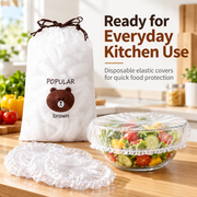 Disposable Elastic Food Covers – Stretch-to-Fit Bowl & Plate Covers for Easy Food Storage
