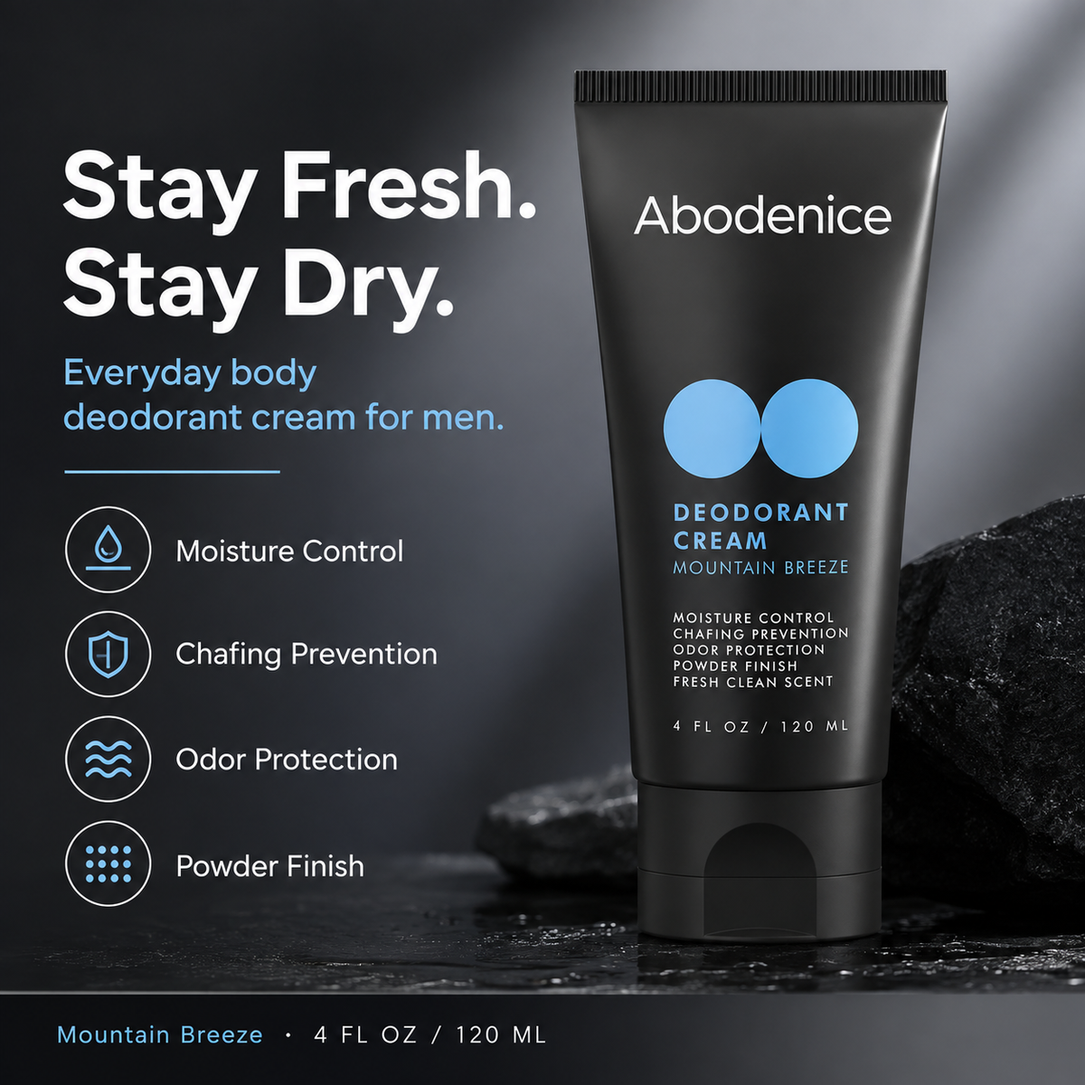 Abodenice™ Fresh & Dry Men’s Deodorant Cream