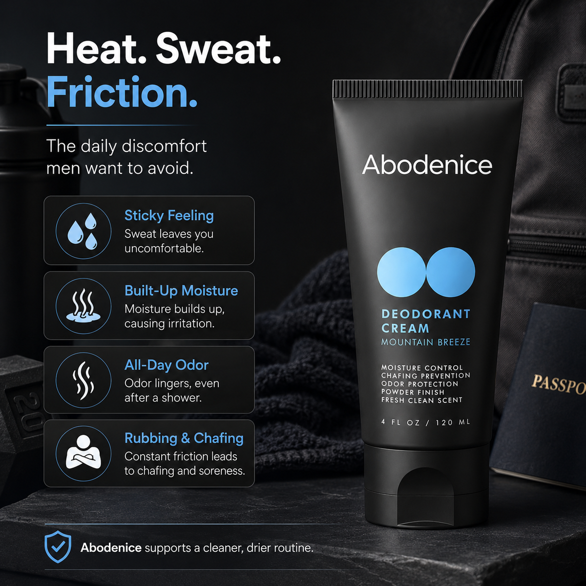 Abodenice™ Fresh & Dry Men’s Deodorant Cream
