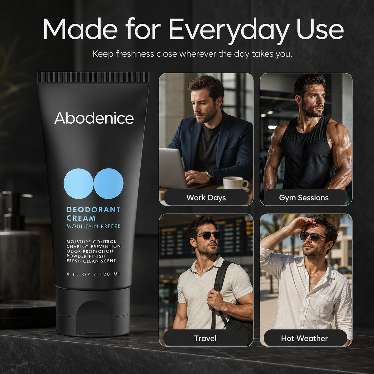 Abodenice™ Fresh & Dry Men’s Deodorant Cream