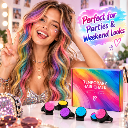 🔥Last Day 50% OFF - 🌈12-Color Temporary Hair Chalk Applicator Set