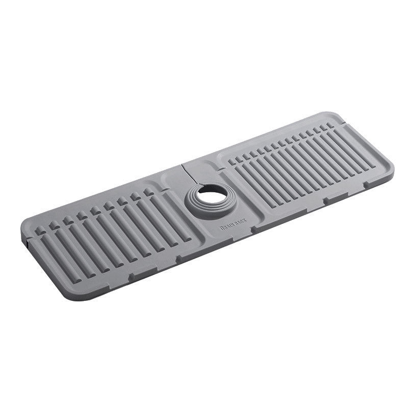 Foldable Silicone Faucet Splash Guard & Drain Mat – Keep Your Sink Area Clean & Dry