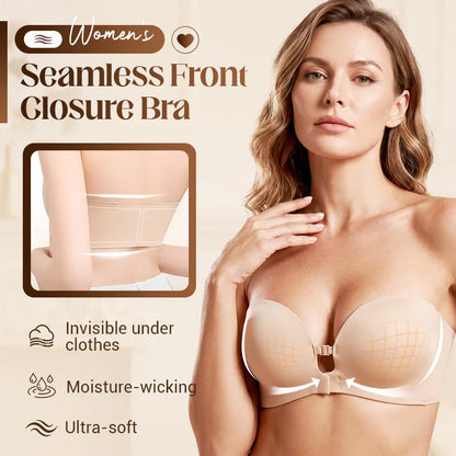 💞Seamless Front Closure Bra With Adjustable Straps