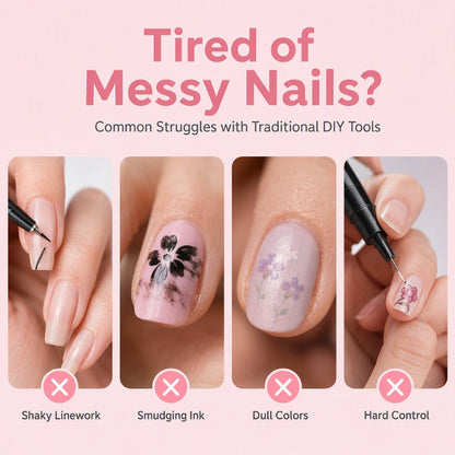 🎨24‑Colors Dual‑Ended Nail Art Pens‑DIY Manicure Drawing Set🎁